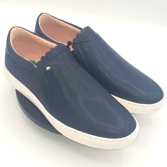 Kate Spade Scallop Aleta Leather Navy - Picture 2 of 7